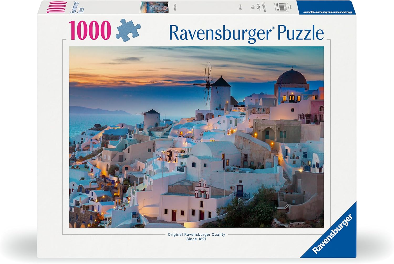 Ravensburger 12000663 - Santorini - 1000 pieces jigsaw puzzle – Puzzle for adults and kids age 14 years up, jigsaw puzzle Greece