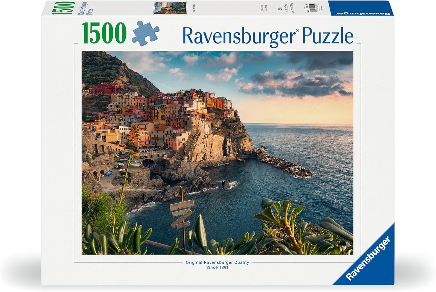 Ravensburger View of Cinque Terre Italy 1500 Piece Jigsaw Puzzles for Adults and Kids Age 12 Years Up