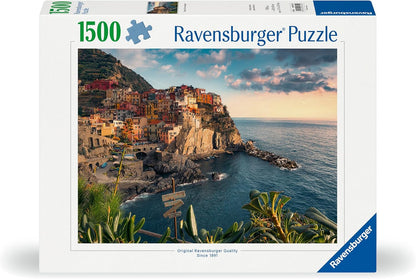 Ravensburger View of Cinque Terre Italy 1500 Piece Jigsaw Puzzles for Adults and Kids Age 12 Years Up