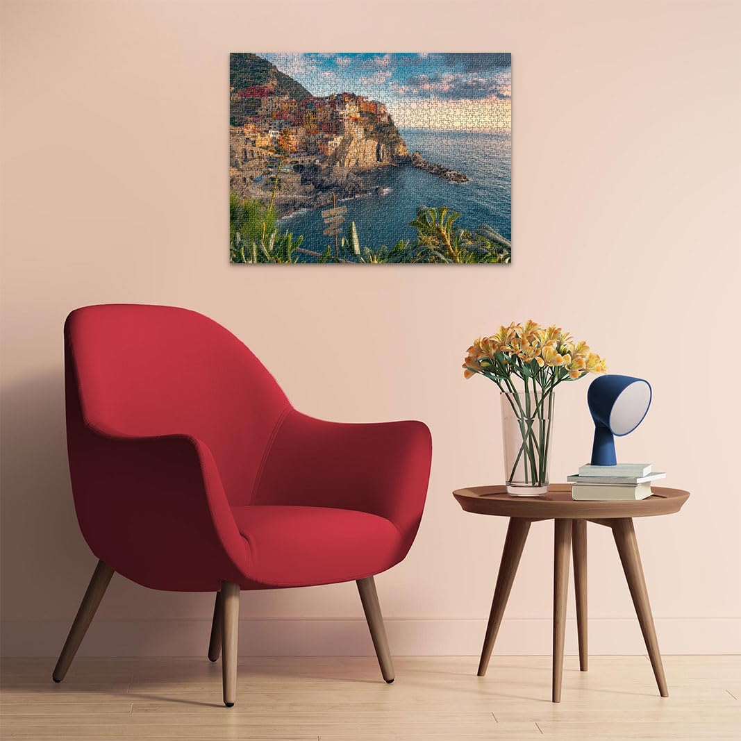 Ravensburger View of Cinque Terre Italy 1500 Piece Jigsaw Puzzles for Adults and Kids Age 12 Years Up