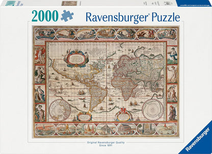 Ravensburger Map of the World from 1650, 2000 Piece Jigsaw Puzzle for Adults & for Kids Age 12 and Up