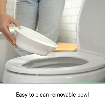 Ingenuity My Size Potty Pro, Potty Training Toilet, Levensecht Spoelend Geluid, voor Leeftijd 18 Maanden, Tot 50 lbs (Marineblauw