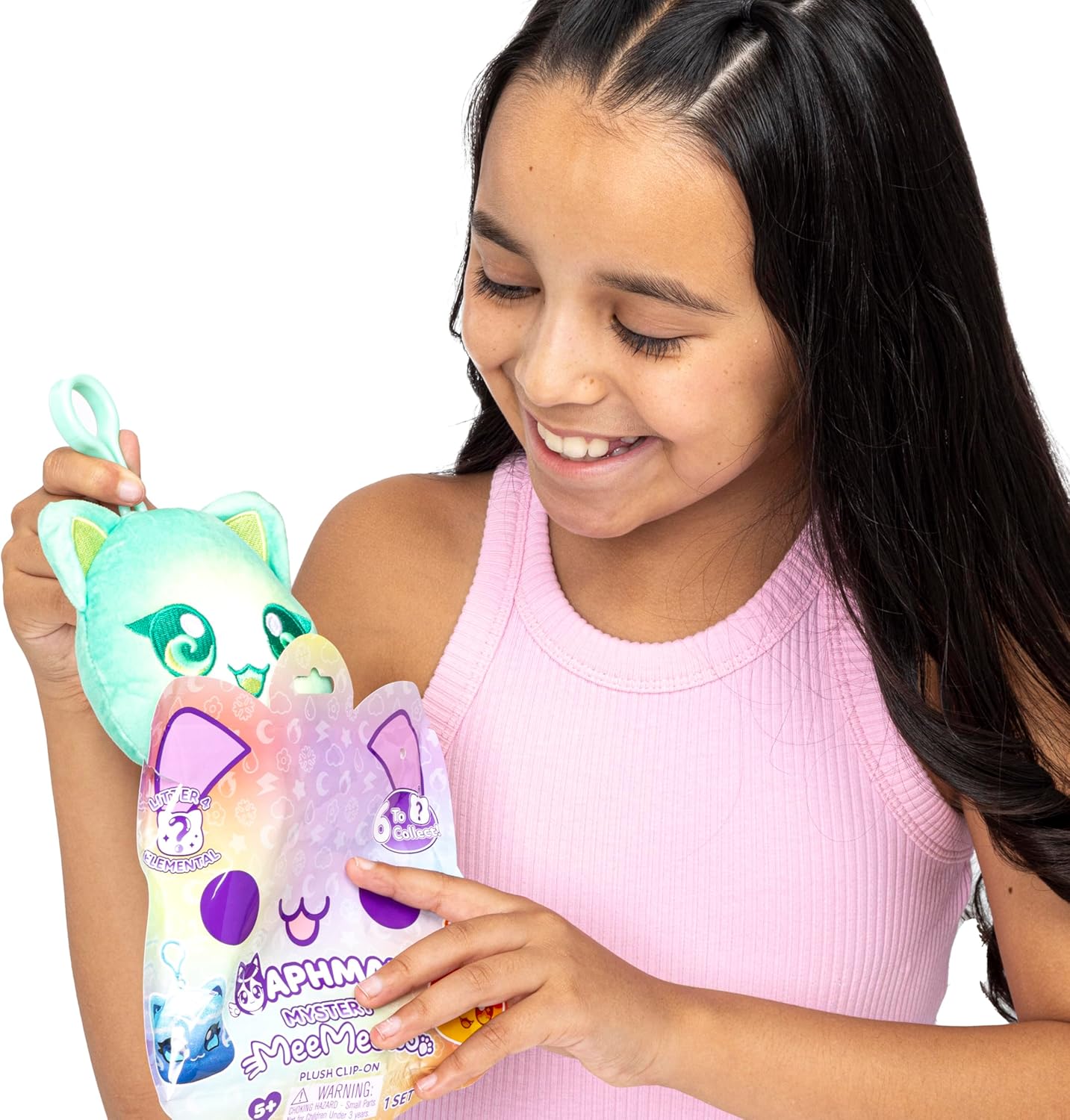 Aphmau 6” MeeMeow Mystery Plush Clip Ons – Elemental, Official Aphmau Merch,Blind Bag,1 of 6 Possible, Styles May Vary