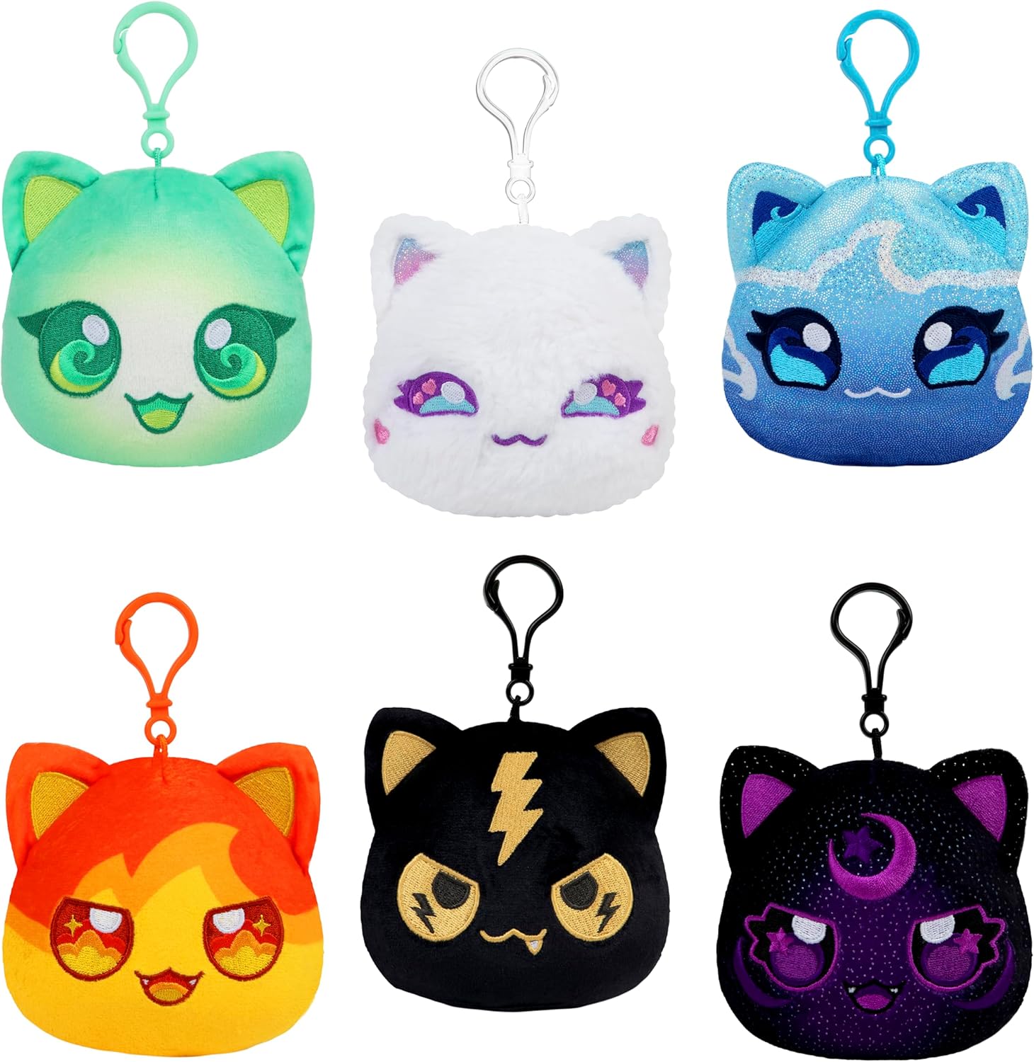 Aphmau 6” MeeMeow Mystery Plush Clip Ons – Elemental, Official Aphmau Merch,Blind Bag,1 of 6 Possible, Styles May Vary
