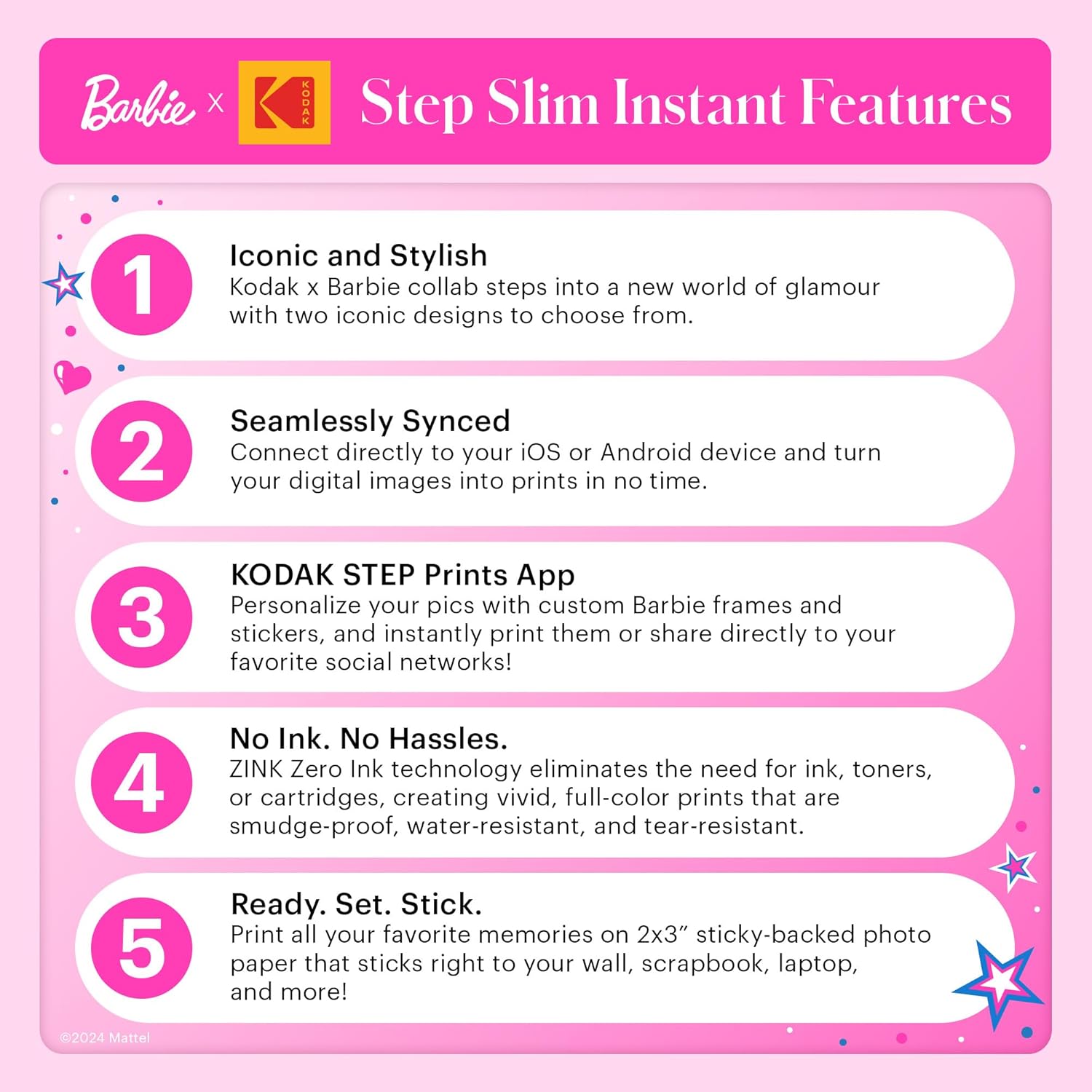 Kodak - Step Printer Slim Barbie Printer