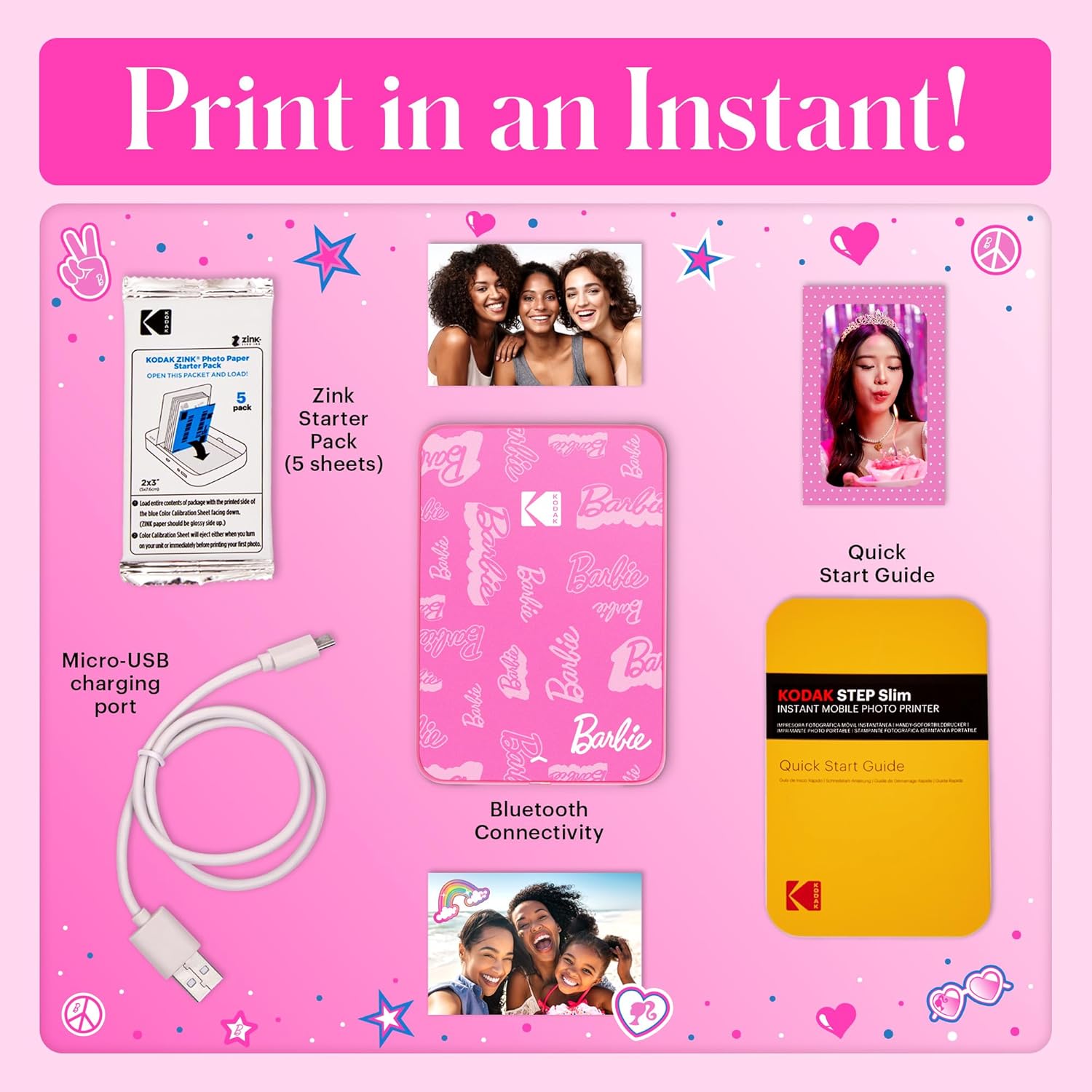 Kodak - Step Printer Slim Barbie Printer
