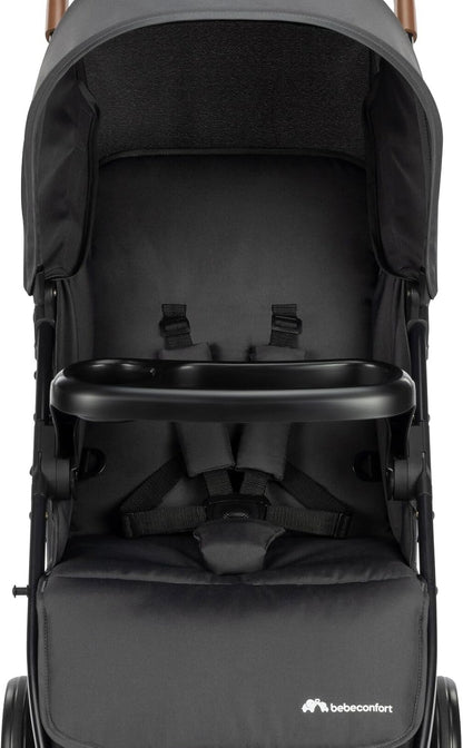 Bebeconfort Misty, Baby kinderwagen, mand met 8 kg draagvermogen, Tafeltje voor veiligheid en spelen, Compact Inklapbaar, Kinderwagen met vlakke ligstand, 0-4 jr., Tot 22 kg