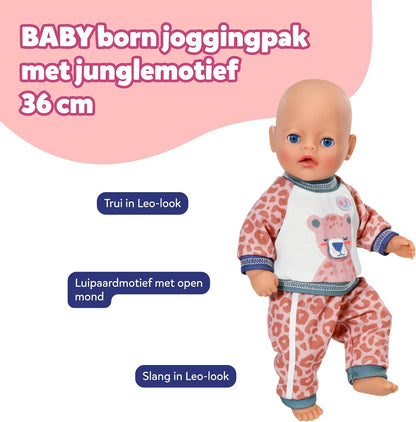 Baby Born - Jogging Suit Jungle 36Cm (838112)