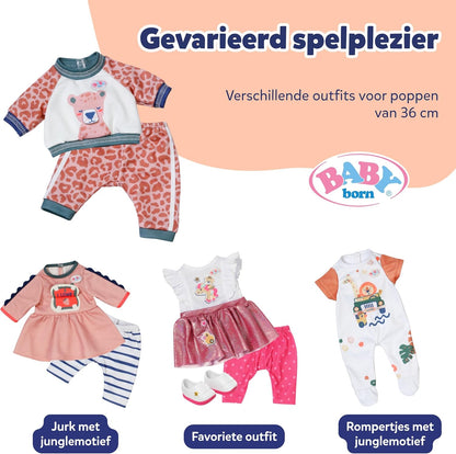 Baby Born - Jogging Suit Jungle 36Cm (838112)