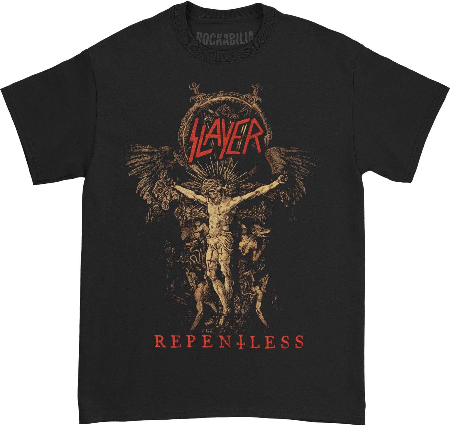 Slayer: Rock Off - Cruciform Skeletal Black (T-Shirt Unisex Tg. 2Xl)