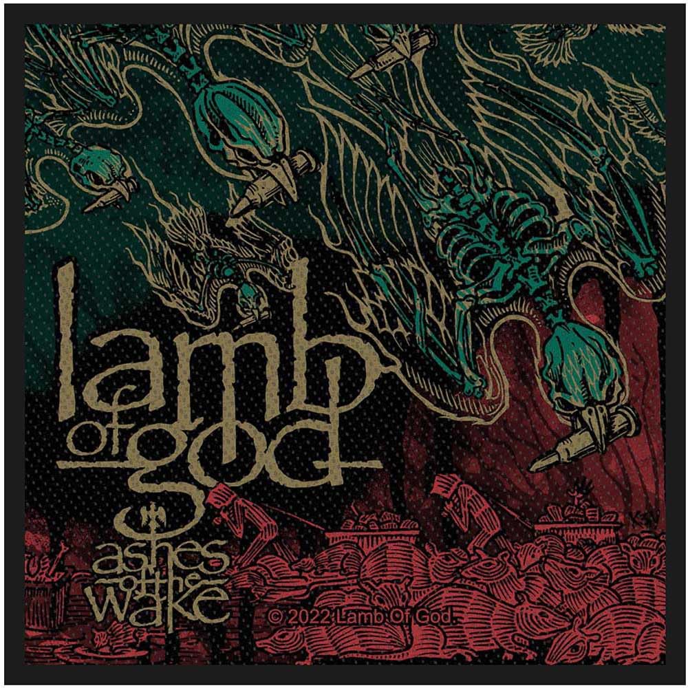 Lamb of God - Patch religioso, 10 cm x 10 cm, 1 pezzo, Croce, Gotico, iron-on