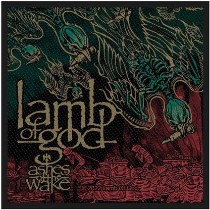 Lamb of God - Patch religioso, 10 cm x 10 cm, 1 pezzo, Croce, Gotico, iron-on