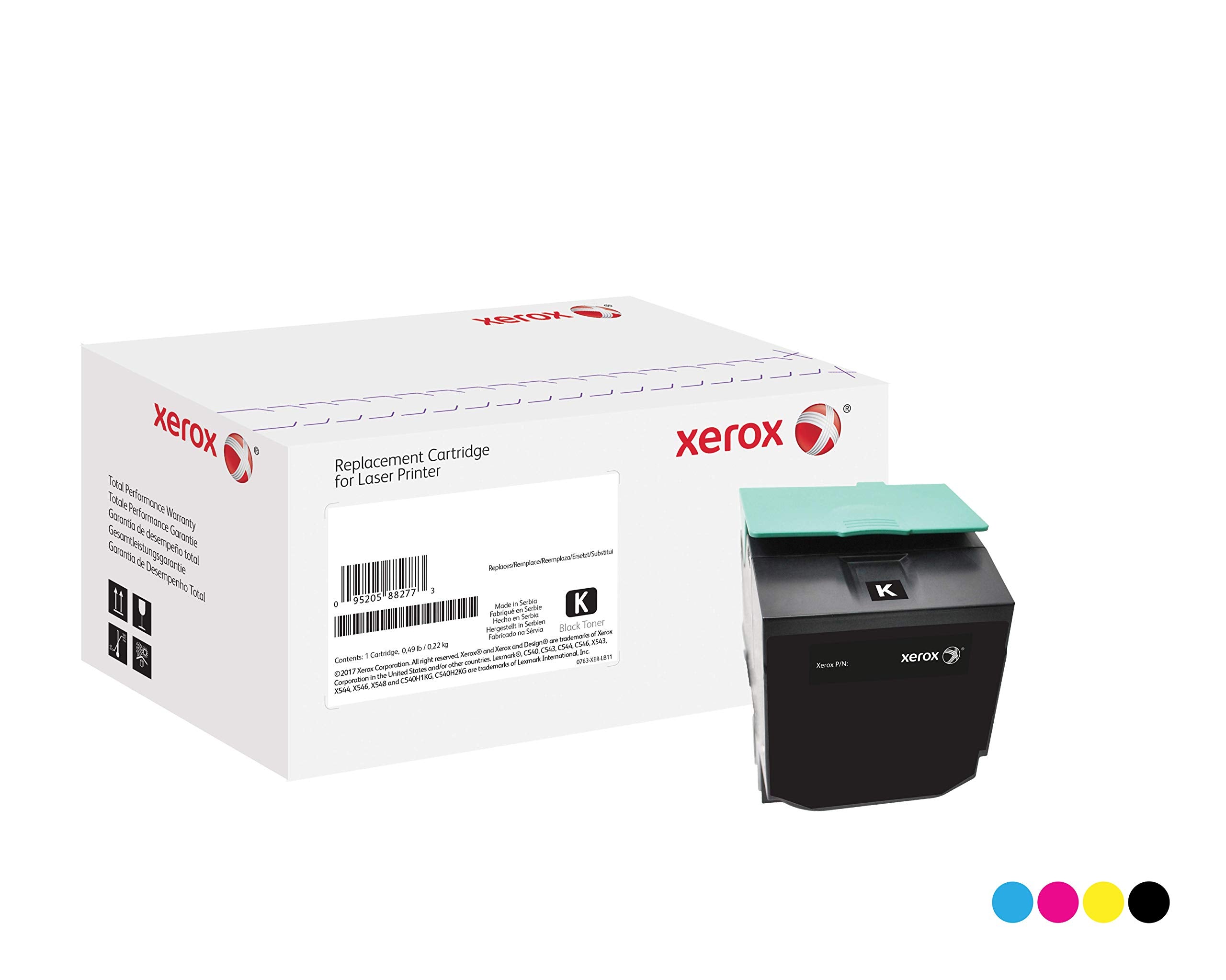 Xerox Cartuccia toner giallo. Equivalente a Lexmark C540H2YG, C540H1YG. Compatibile con Lexmark C540, C543, C544, C546, X543, X544, X546, X548