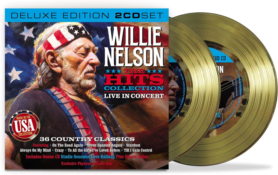 Willie Nelson The HITS COLLECTION Live with a bonus COUNTRY LOVE BALLADs - The Studio Sessions 18 songs (Exclusive physical release ONLY)