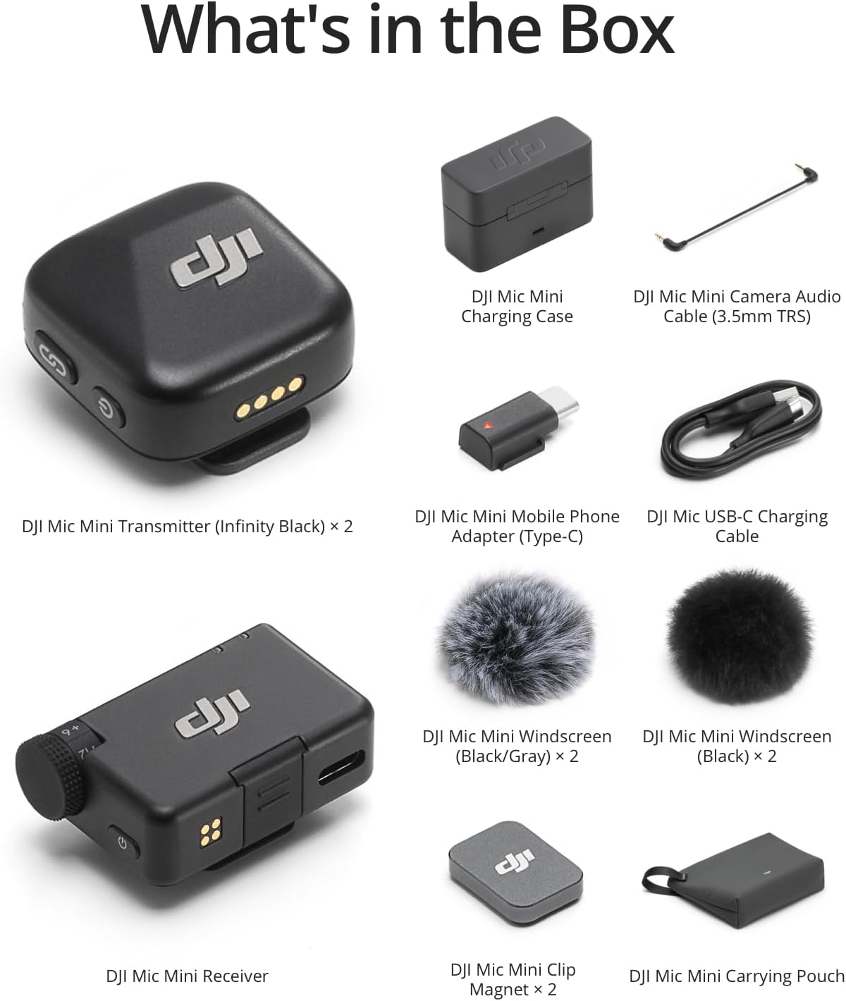 Dji - Mic Mini (2 Tx + 1 Rx + Charging Case)