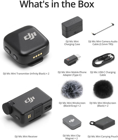 Dji - Mic Mini (2 Tx + 1 Rx + Charging Case)