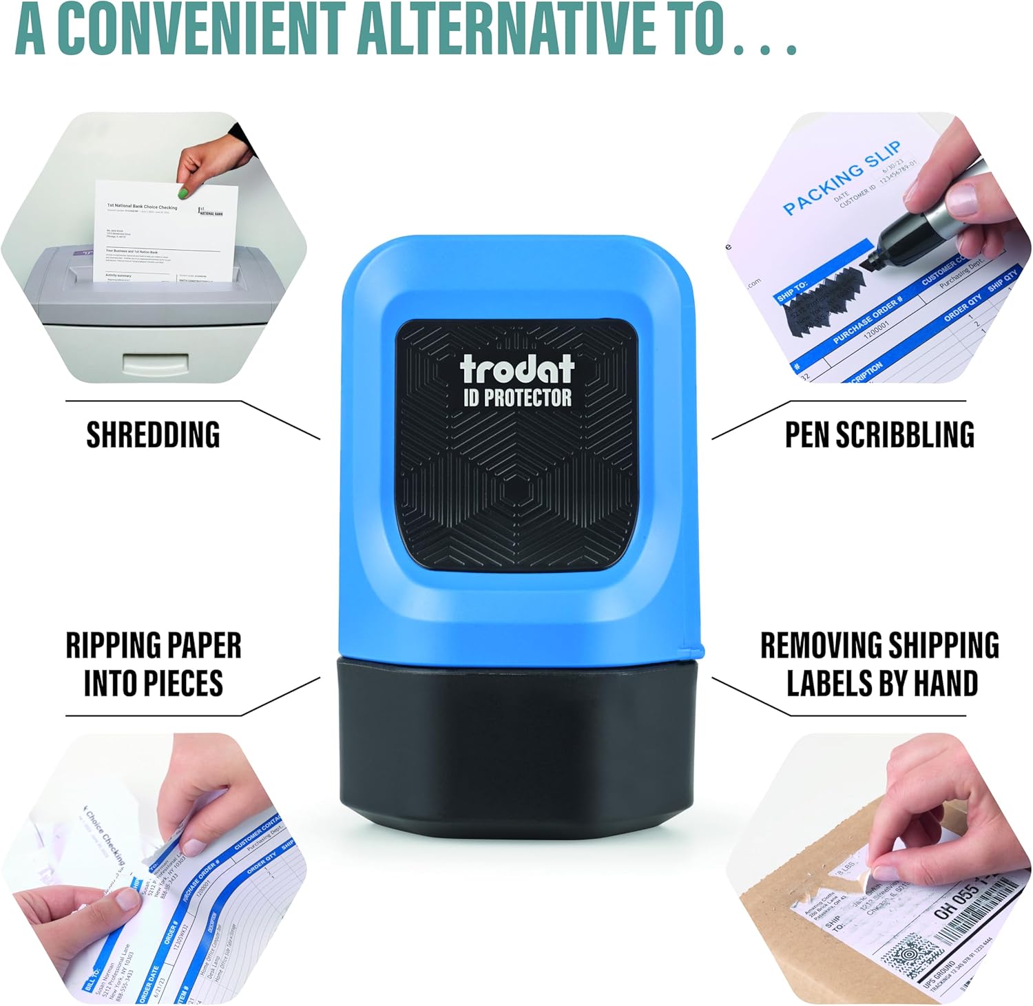 Trodat ID Protector Ink Roller – Identity Theft Protection Roller Stamp