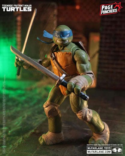 McFarlane Teenage Mutant Ninja Turtles (Page Punchers) Leonardo 5in Action Figure with Comic Toys