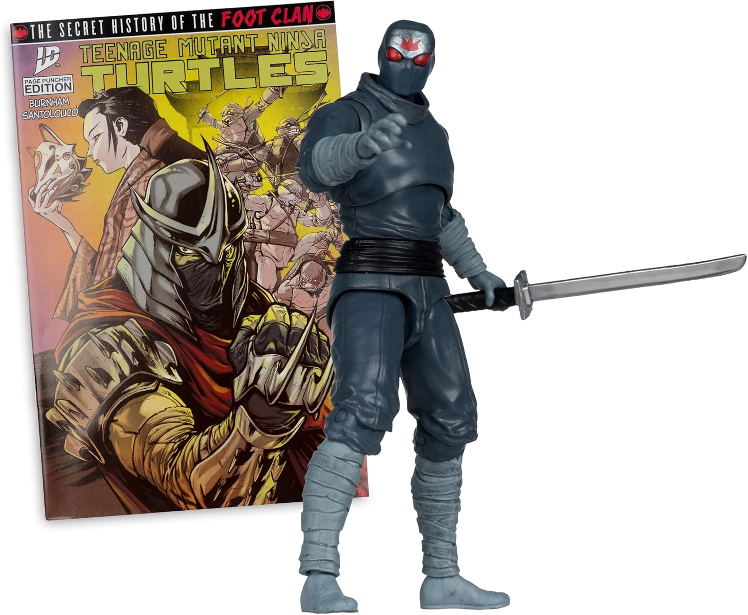 McFarlane Teenage Mutant Ninja Turtles (Page Punchers) Foot Soldier 5in Action Figure with Comic Toys