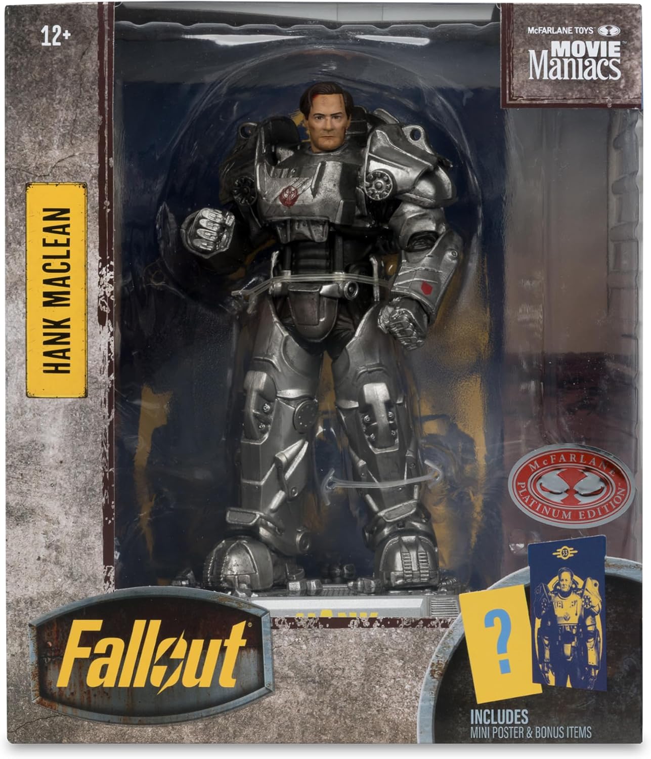 Fallout Movie Maniacs Action Figure Hank Maclean (Season 2) (Red Platinum Edition) 17 cm