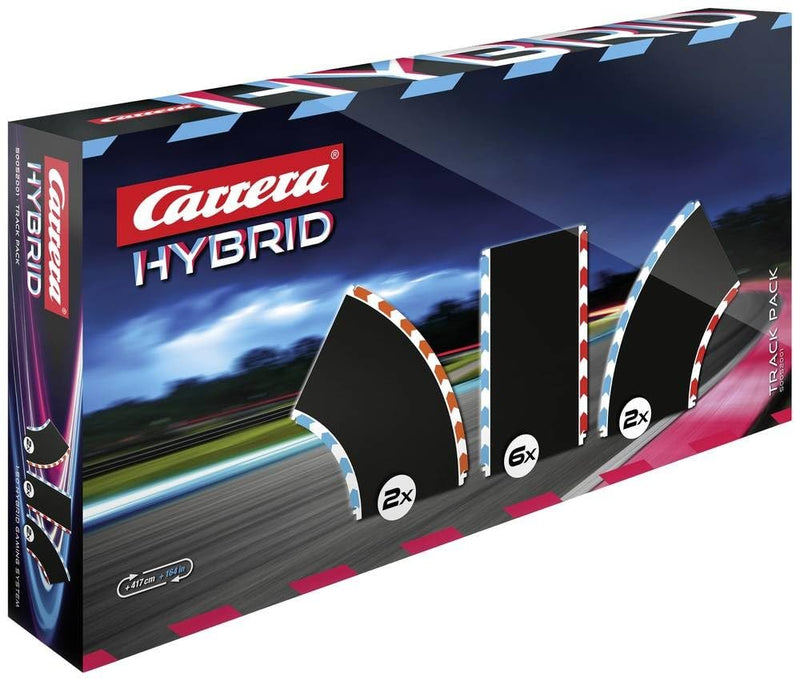Track Pack 1, Track Extension with 10 Pieces, 417 cm Length, 2 Right and 2 Left Curves, 6 Straight Track Parts, Perfect for Exciting Track Guides, Black