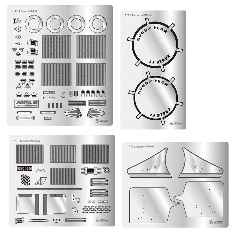Platz /BEEMAX 1/12 Formula Series McLaren MP4/4 1988 Champion du Monde Détail Pièce pour Modèle en Plastique EX12002 (Automobile