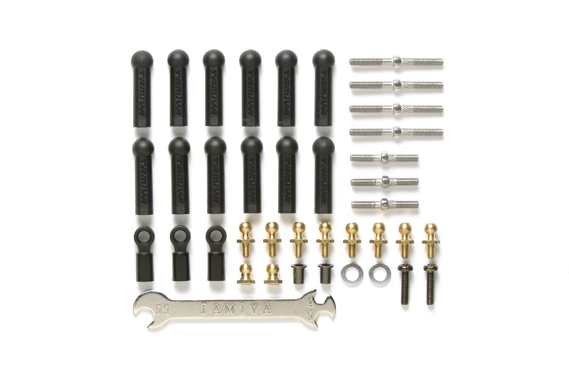 Tamiya 300054539 - TT-02B Li/Re-Threaded aste Impostare Regolabile, 7 Pezzi