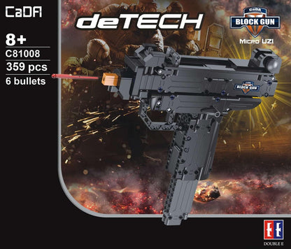 Model Kit: Micro Uzi Brick Model Gun - 359 Pcs
