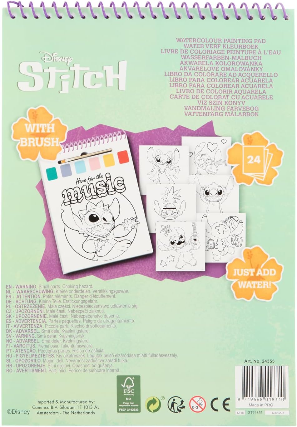 Canenco - Stitch Water Verfset Boek - incl Kwast