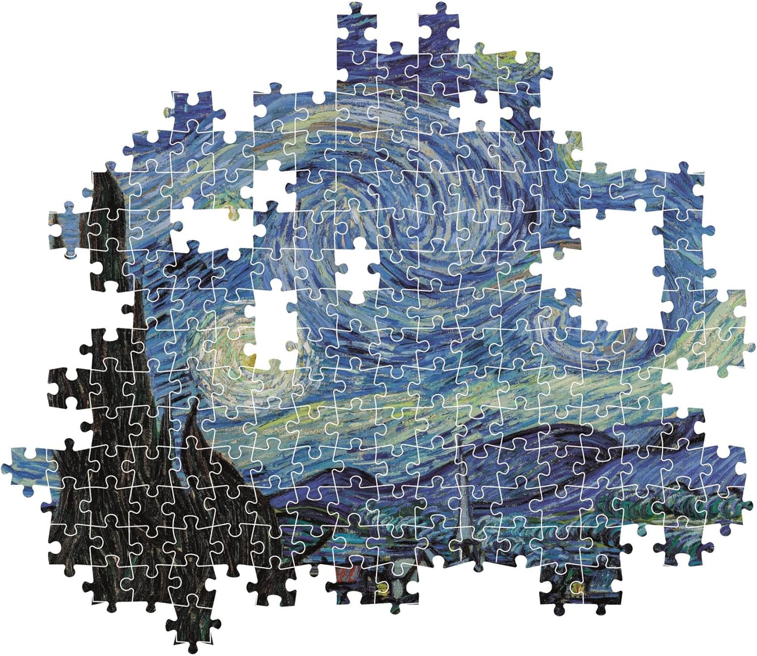 Clementoni - Van Gogh 37065 Puzzel met 1000 stukjes, kunst voor volwassenen en jongens, museumcollectie, thema sterrennacht, met poster, compacte doos, cadeau-idee voor dames en heren, Made in Italy