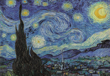 Clementoni - Van Gogh 37065 Puzzel met 1000 stukjes, kunst voor volwassenen en jongens, museumcollectie, thema sterrennacht, met poster, compacte doos, cadeau-idee voor dames en heren, Made in Italy