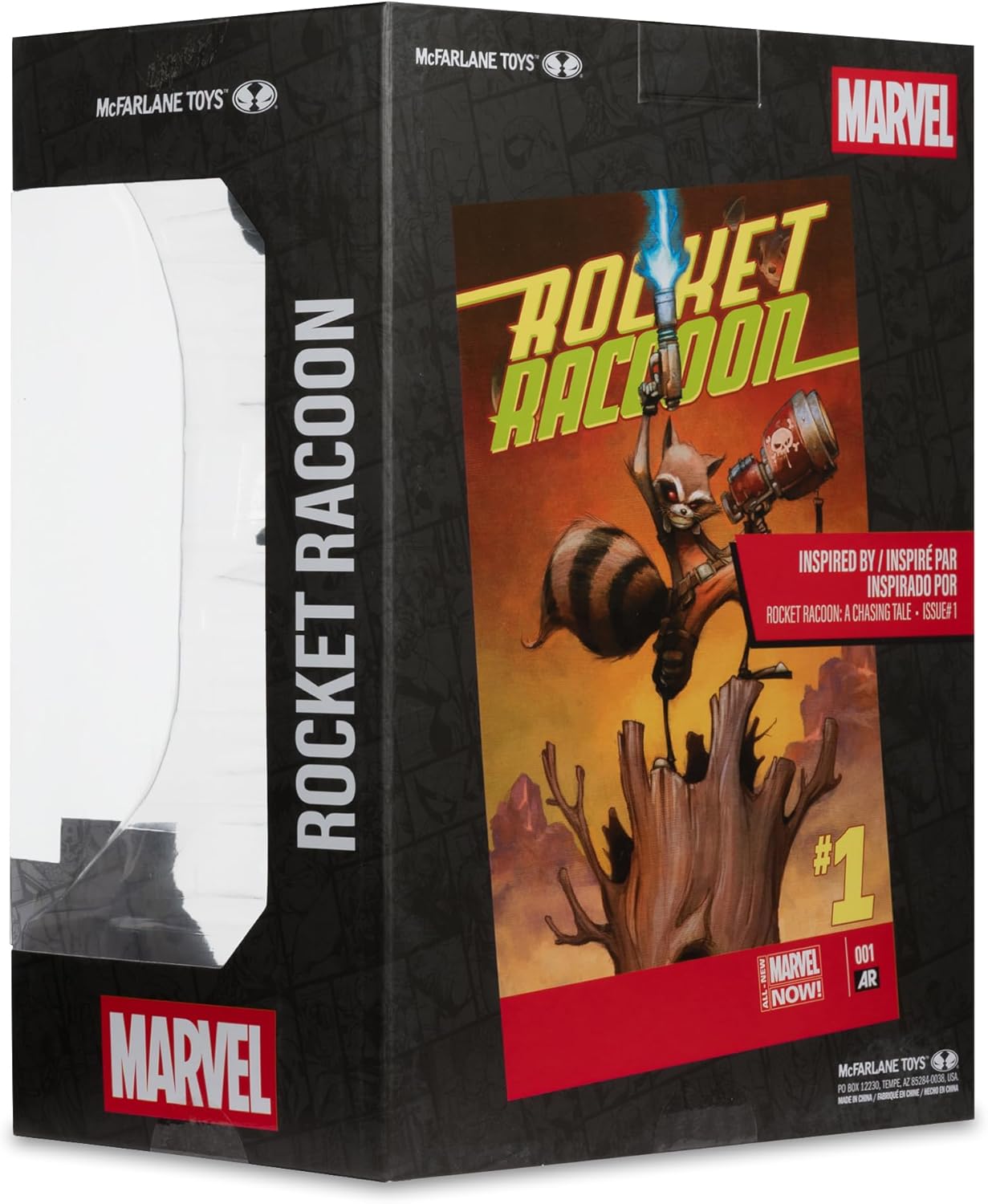 McFarlane Toys - Marvel Rocket Racoon à l'échelle 1:6ème à collectionner avec scène (Rocket Racoon : A Chasing Tale #1
