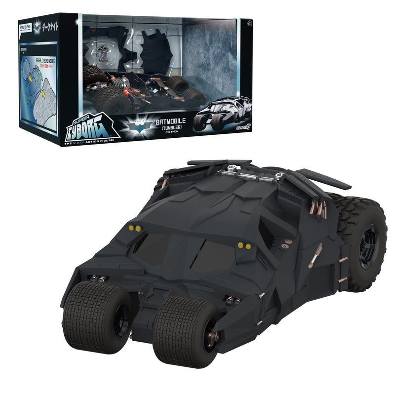 Super7 Batman Super Cyborg – Figurine Batmobile Tumbler (Pleine Couleur