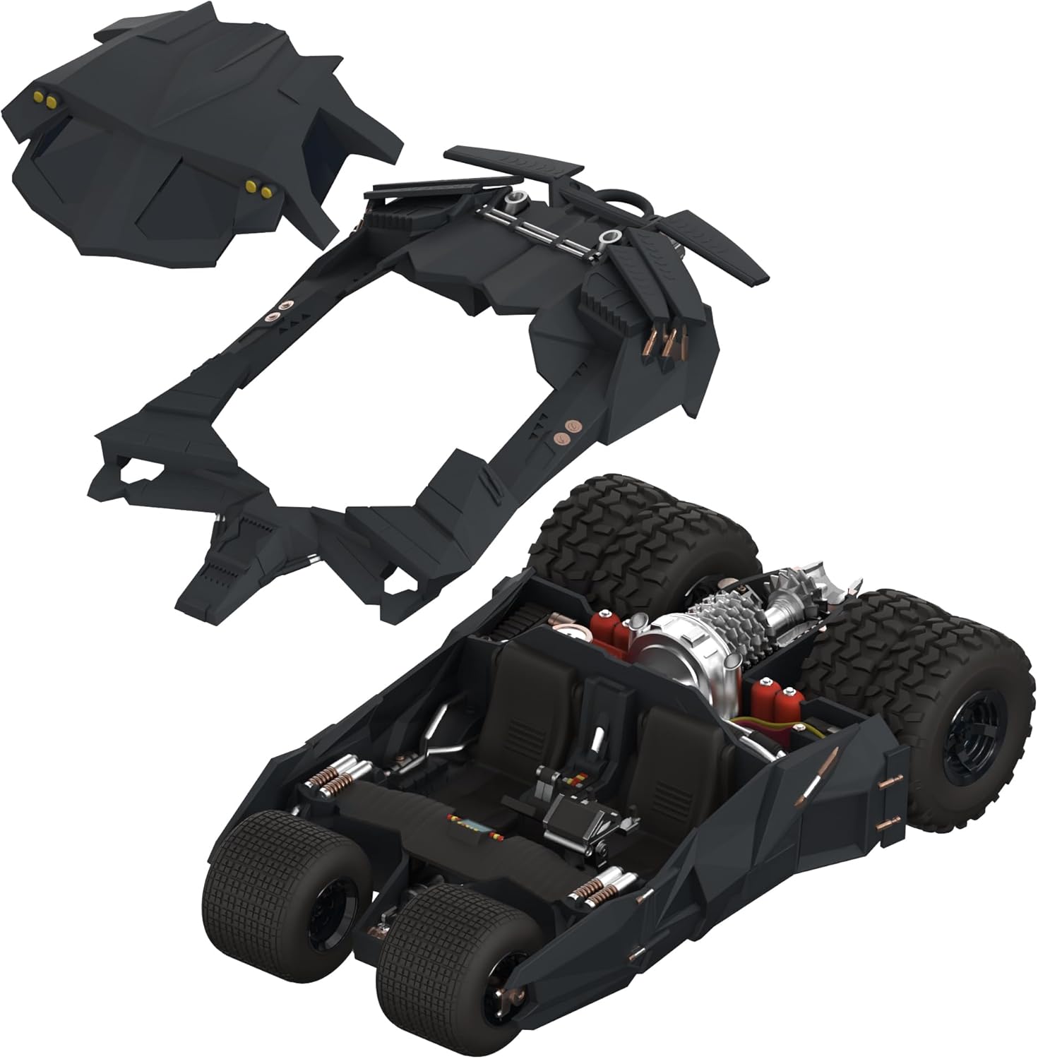 Super7 Batman Super Cyborg – Figurine Batmobile Tumbler (Pleine Couleur