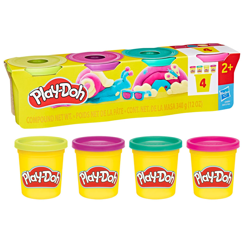 Play-Doh 4 Pack 85 Grams Vibrant Colours