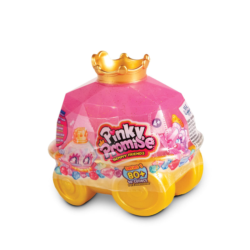 BANDAI TH00002 Pinky Promise Royal Carriage Set Blind Box Contains 3 Collectable Gemmy Friends and 2 Hair Clips Mix and Match Gems and Girls Jewellery for Customisable Wearable Fun