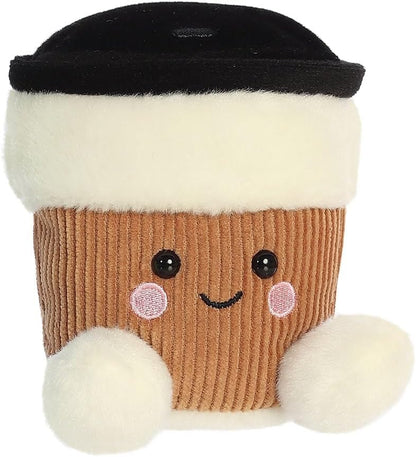 AURORA, 33936, Palm Pals Essie Coffee Cup, 13cm, Soft Toy,White & Brown