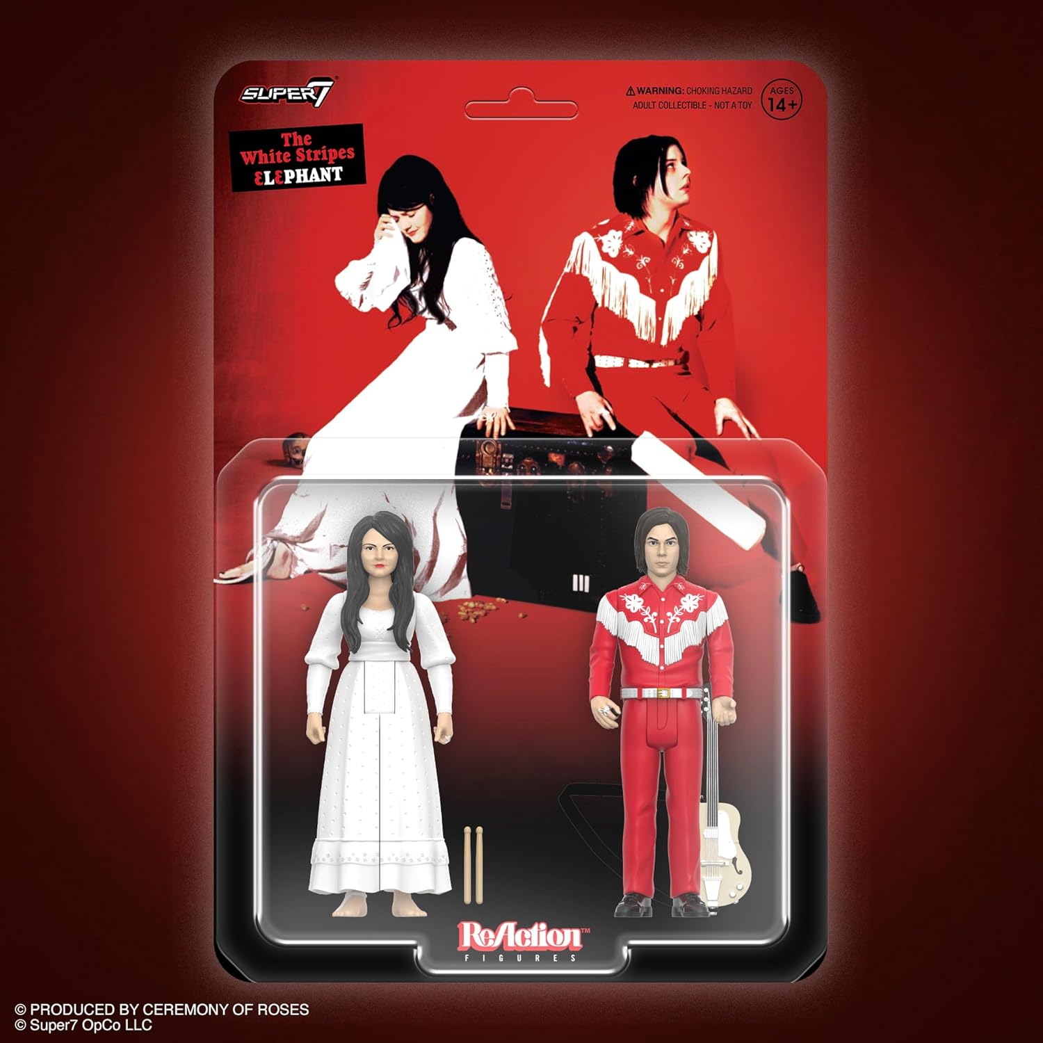Super7 The White Stripes Reaction Figures Wave 02 - The White Stripes 2-Pack (Elephant) Action Figure
