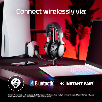 HyperX Cloud III S - Wireless Gaming Headset, Multiplatform, 2.4GHz, Bluetooth, Battery Life up to 120 Hours, 2.4GHz, 53mm Tilt Driver, 10mm Detachable Microphone - Black