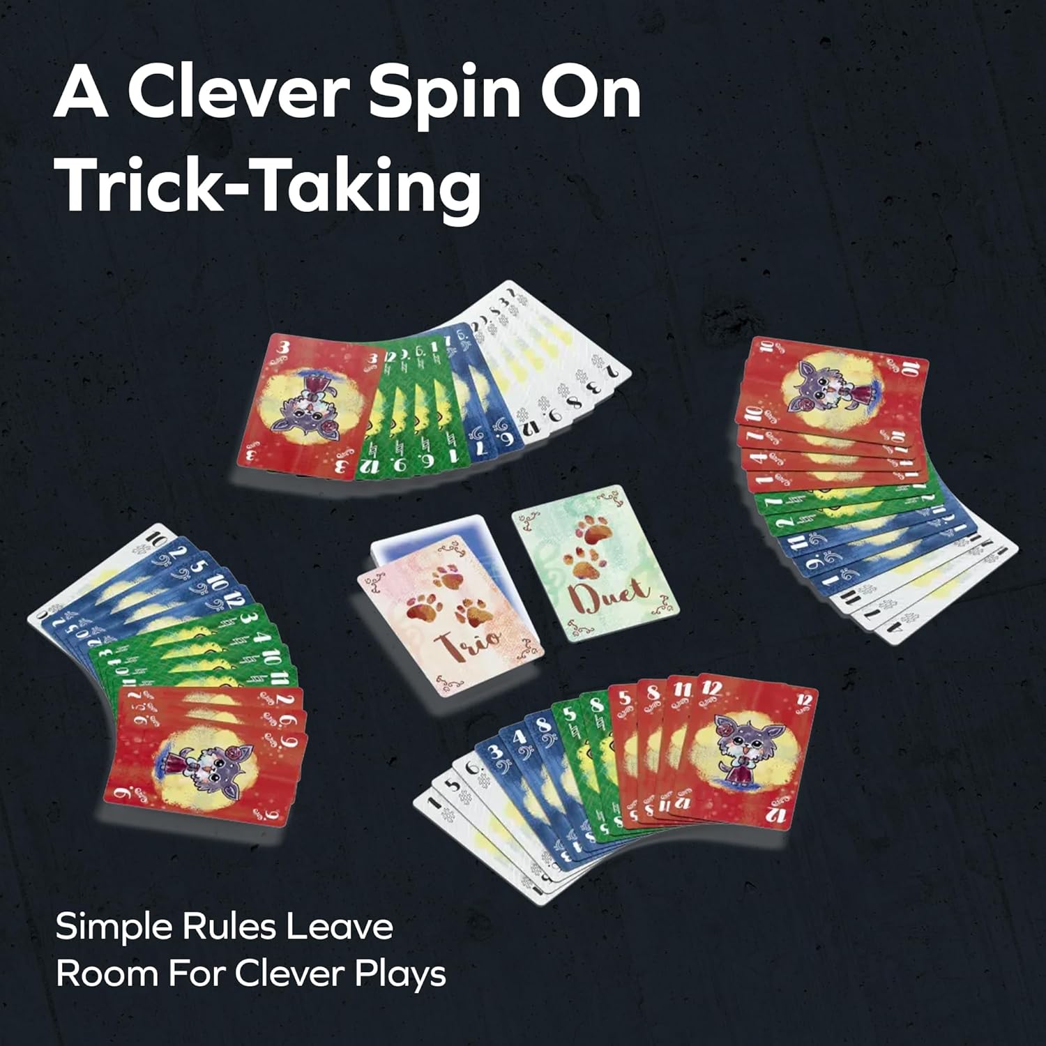 Allplay Vivo Card Game - Trick-Taking Tabletop Game with Musical Harmony Mechanics - 2-5 Players, Small Box, Fast-Paced Strategy