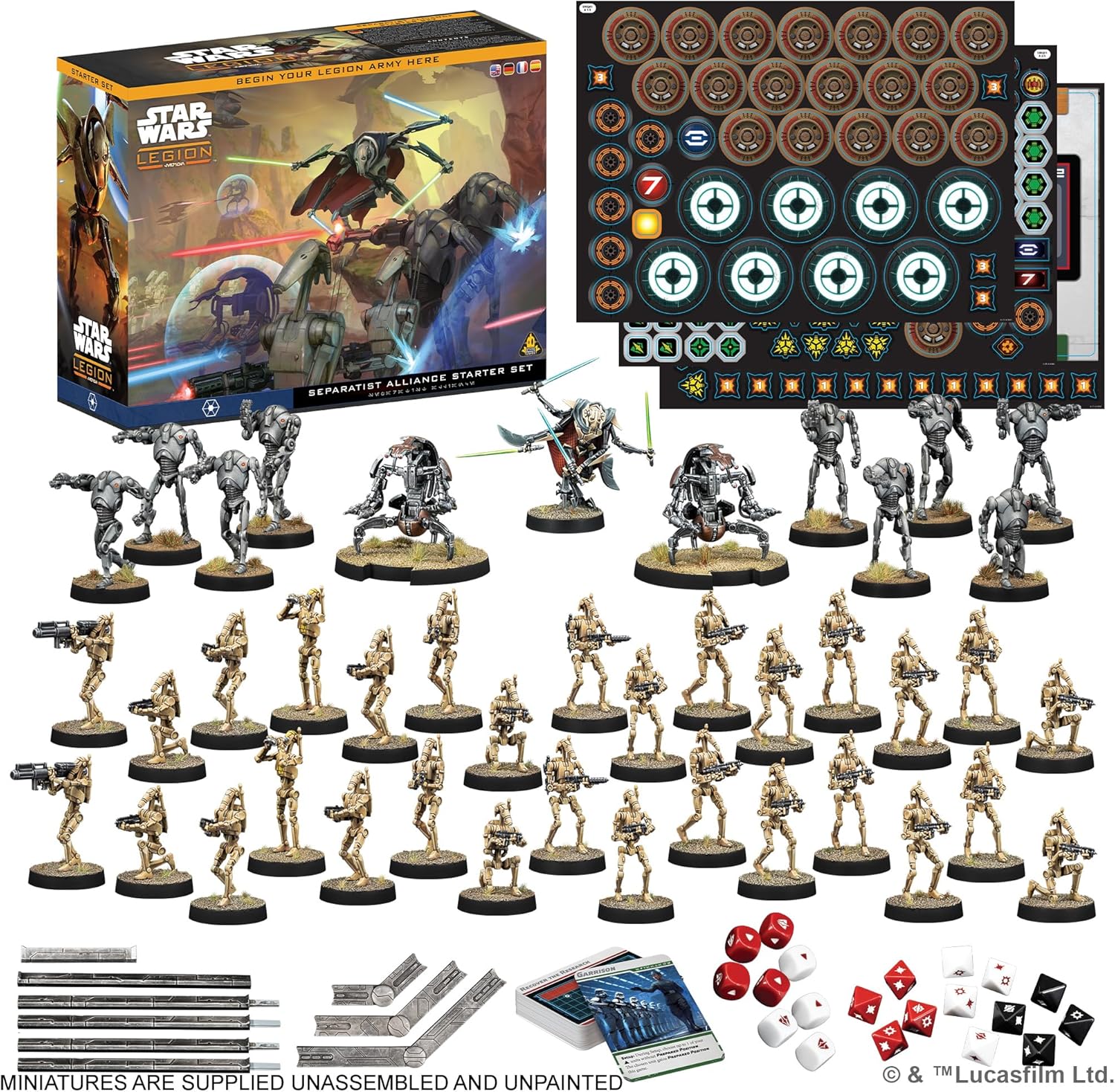 Asmodee | Star Wars Legion: Separatist Alliance Starter Set | Miniatures Game | Ages 14+ | 2 Players | 90+ Minutes Playing Time