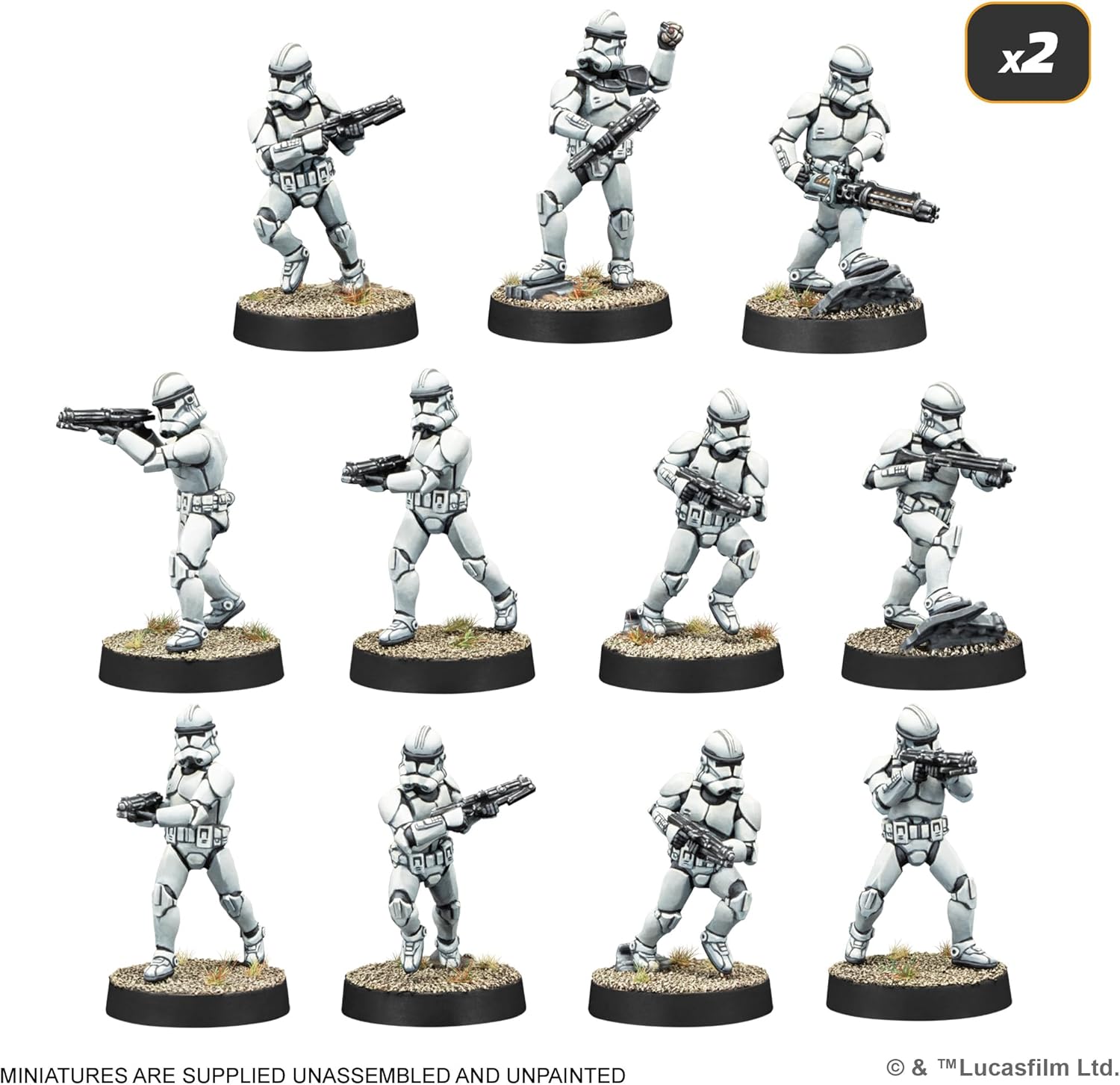 Asmodee | Star Wars: Legion - Galactic Republic Starter Set | Miniature Game | Ages 14+ | 2 Players | 90 Minutes Playing Time