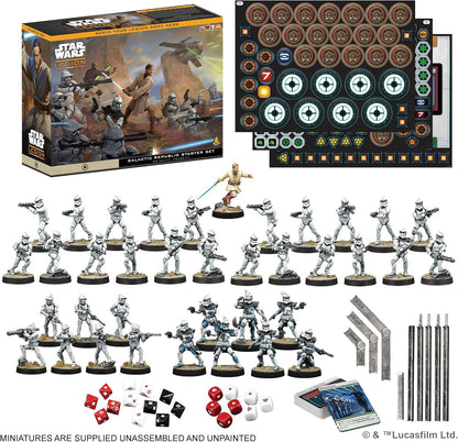 Asmodee | Star Wars: Legion - Galactic Republic Starter Set | Miniature Game | Ages 14+ | 2 Players | 90 Minutes Playing Time