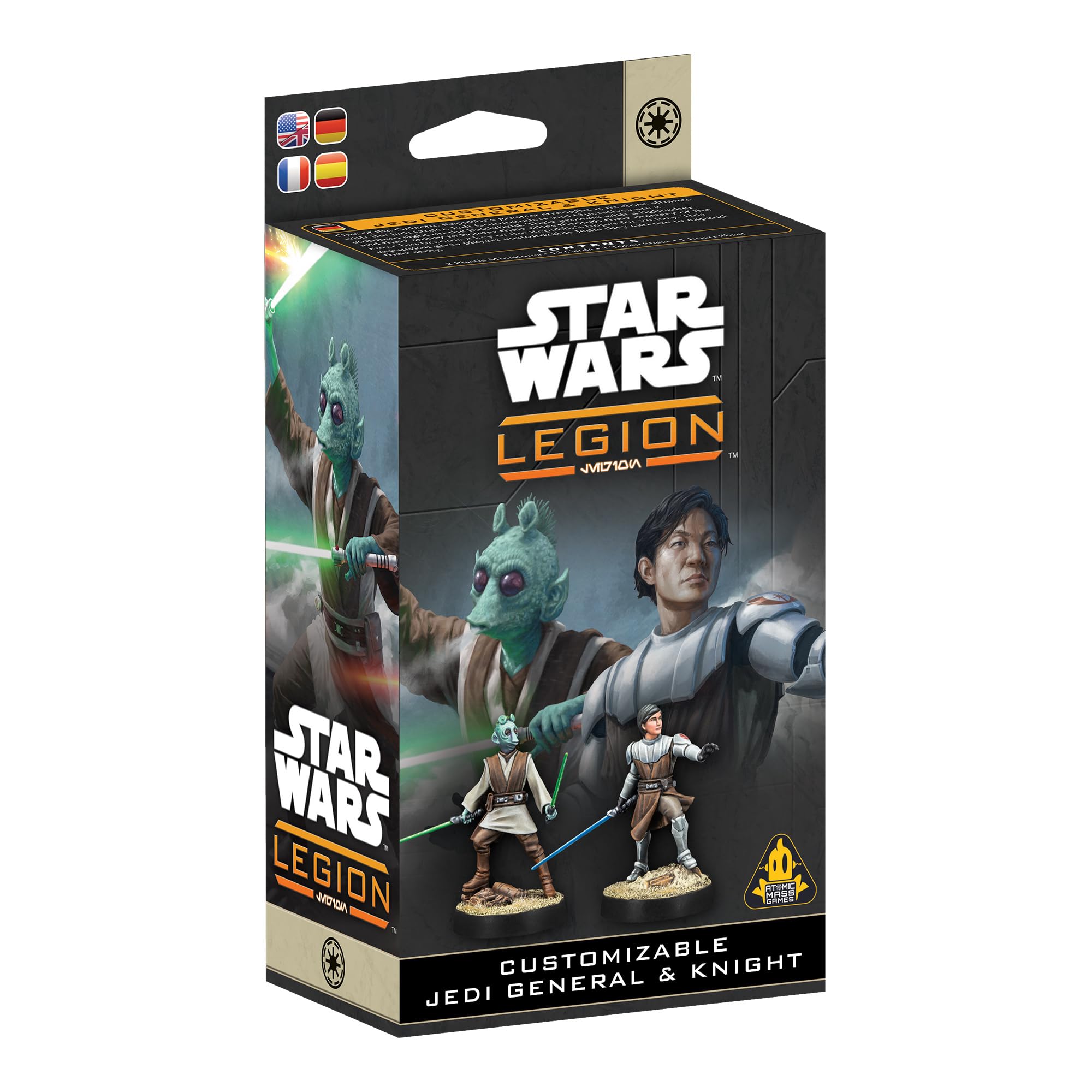 Asmodee | Star Wars: Legion - Customisable Jedi & Knight | Miniature Board Game | Ages 14+ | 2 Players | 90+ Minutes Playing Time