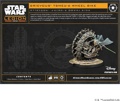Asmodee | Star Wars: Legion - General Grievous' and TSMEU-6 Wheel Bike | Miniature Board Game | Ages 14+ | 2 Players | 90+ Minutes Playing Time