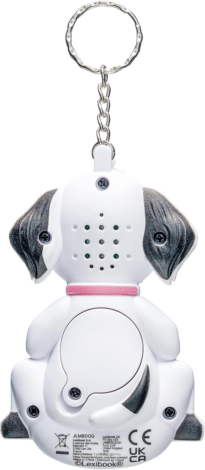 Lexibook, Console My Best-E Hond met lcd-scherm en sleutelhanger, Wit, JLMBDOG