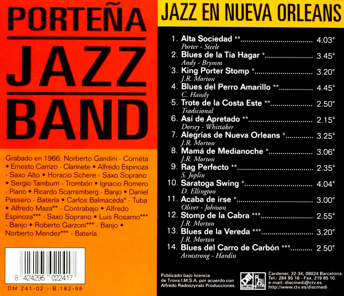 Portena Jazz Band - Jazz En Nueva Orleans