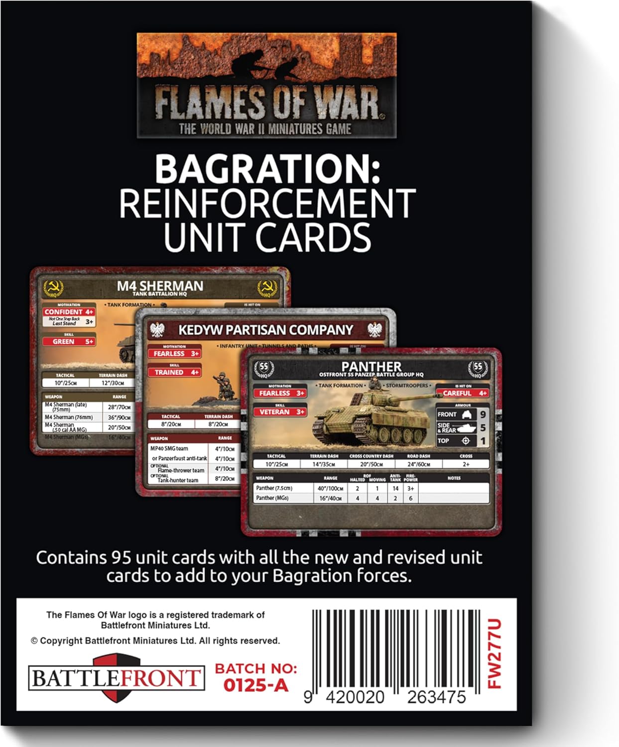 Battlefront Miniatures Flames of War Bagration: Reinforcement Unit Cards