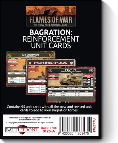 Battlefront Miniatures Flames of War Bagration: Reinforcement Unit Cards