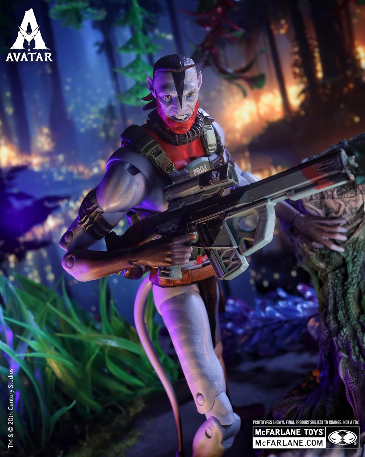 Avatar: Fire And Ash Action Figure Recom Quaritch (Ash Warrior) 18 Cm